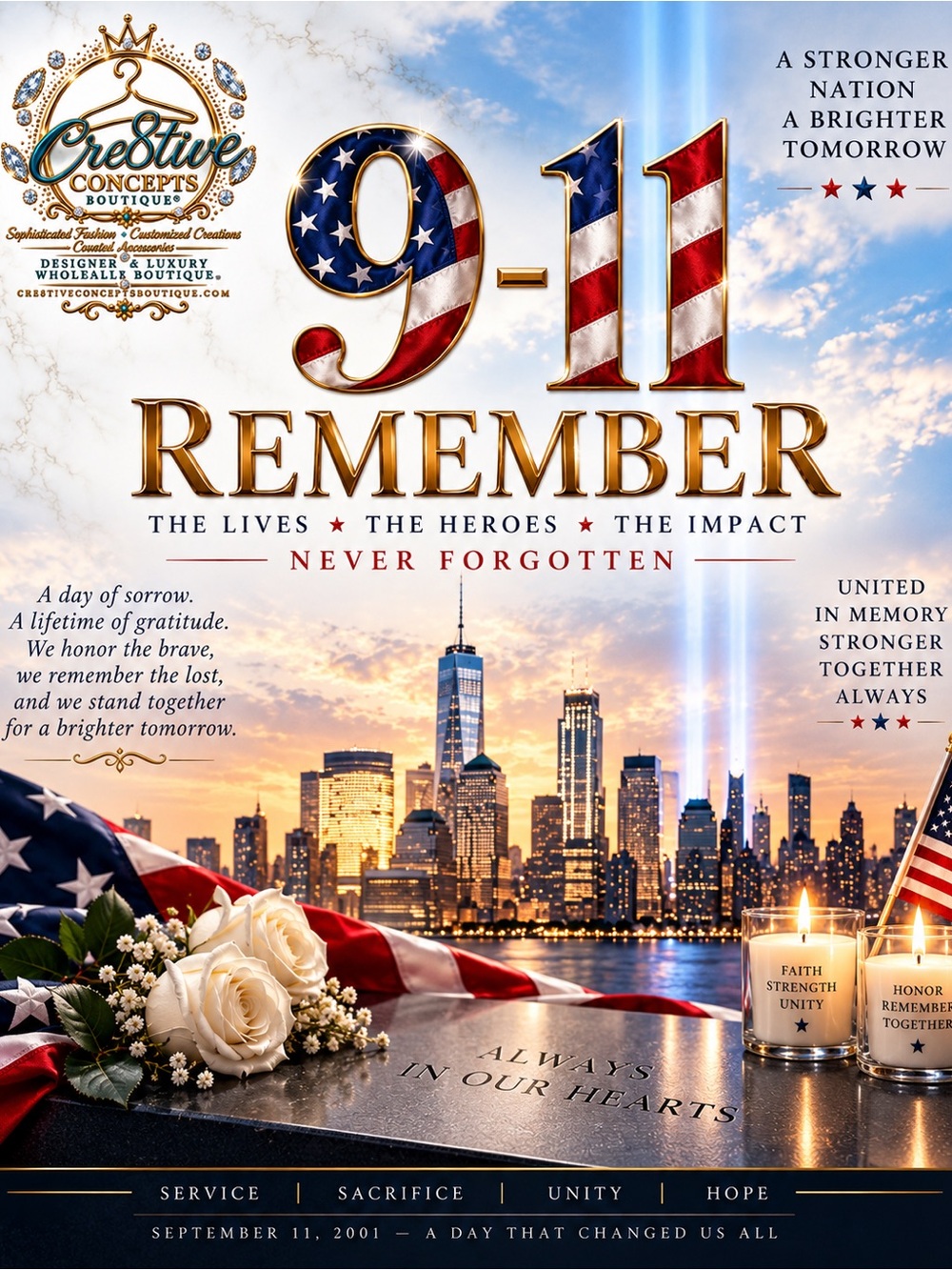 9/11 REMEMBRANCE — NEVER FORGOTTEN 🇺🇸
